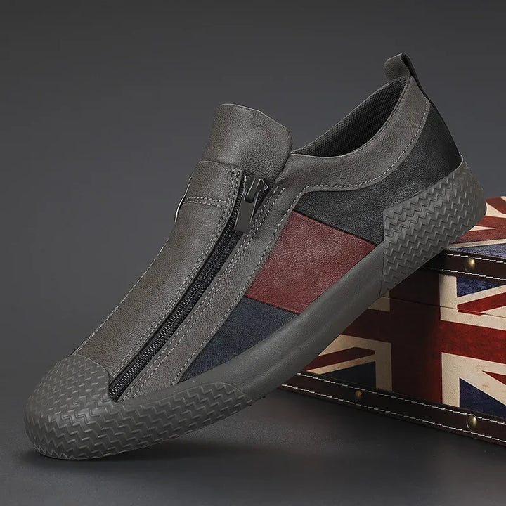 Fashionable Unisex Milano Zip Sneakers, a modern footwear choice with a practical zip closure & sleek design for all-day comfort.