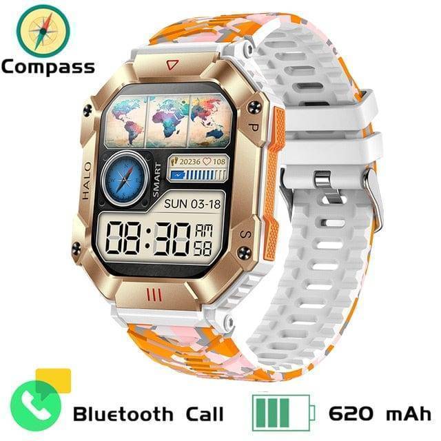 Advanced military-grade smartwatch, ideal for sports, with integrated health sensors
