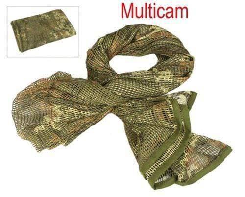 Outdoor camouflage mesh scarf, unisex, military-grade cotton for durability and breathability, versatile accessory