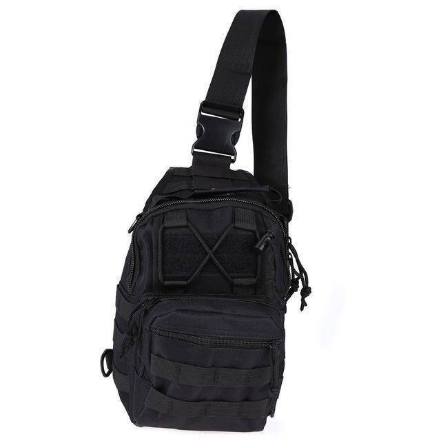 Water-resistant military tactical sling backpack, essential for outdoor adventure & camping