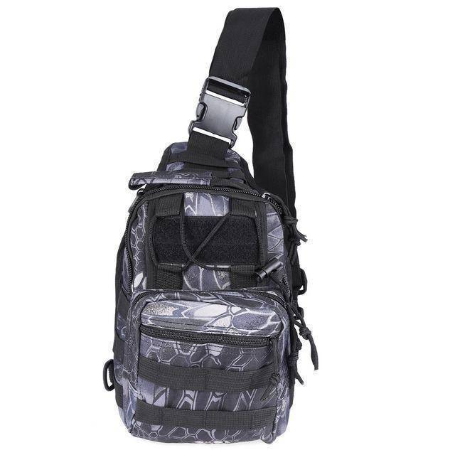 Ergonomic design of a tactical sling backpack, ensuring comfort for hiking & outdoor use