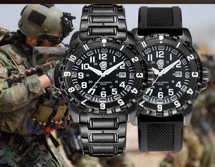 Sapphire crystal tactical watch, unisex and waterproof for demanding outdoor use