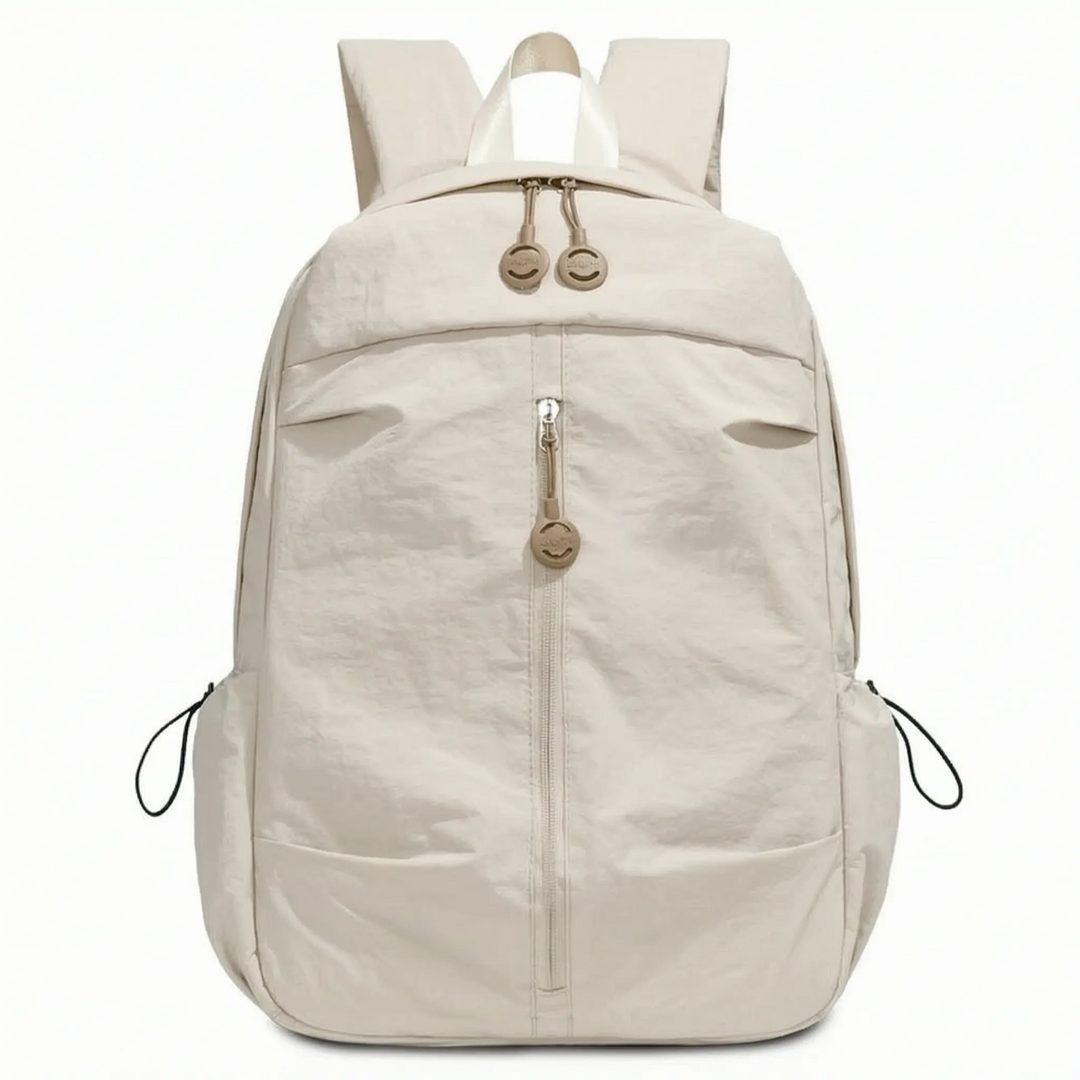 Durable unisex travel backpack, lightweight nylon, minimalist design for daily carry, hiking & versatile use.