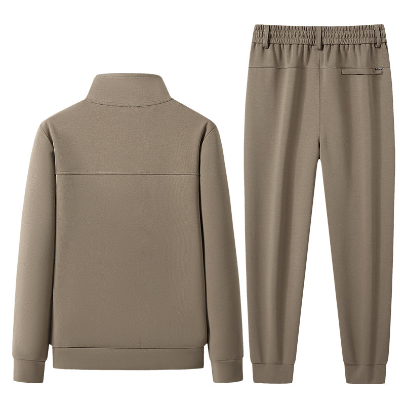 Deep black unisex tracksuit set for activewear & sporty outfits. Modern comfort, matching top & joggers.