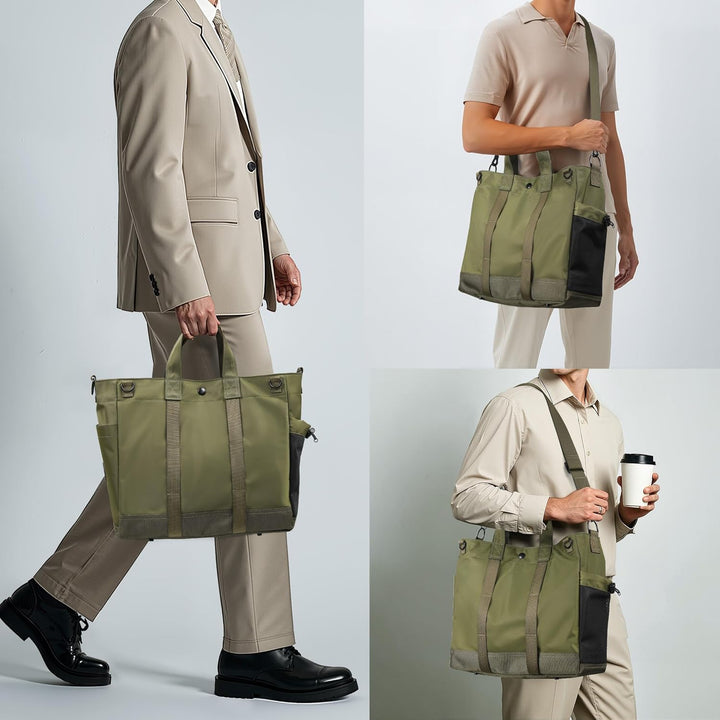 Easy-to-carry laptop tote bag, unisex design, adjustable shoulder strap & ample storage.