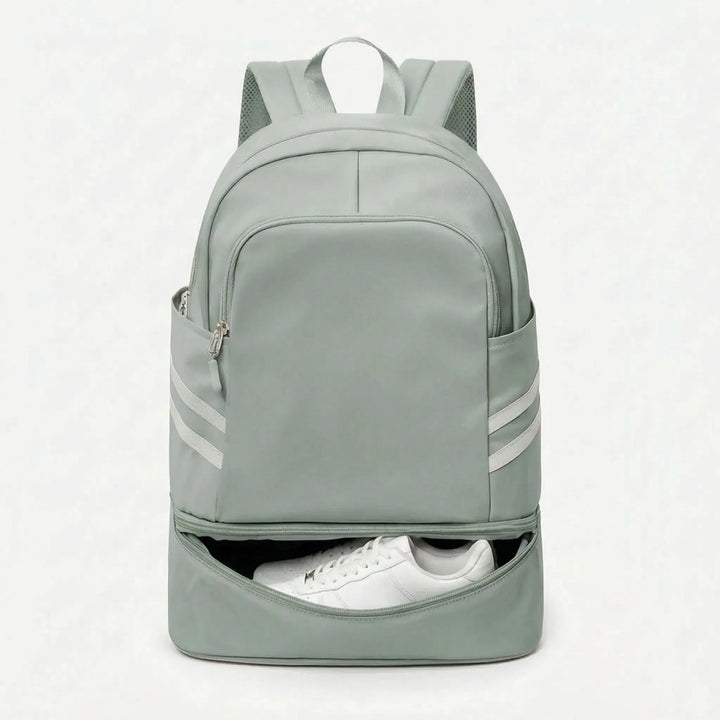 Practical unisex multi-pocket backpack for gym, work, & travel. Features laptop sleeve & organized storage.