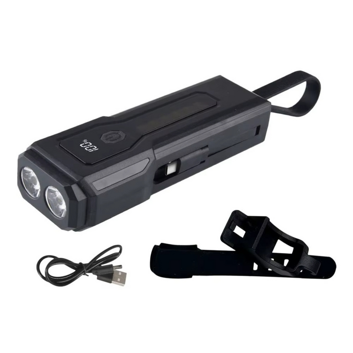 Robust LED lamp and power bank, designed for unisex use, offering ultimate versatility in lighting and charging.
