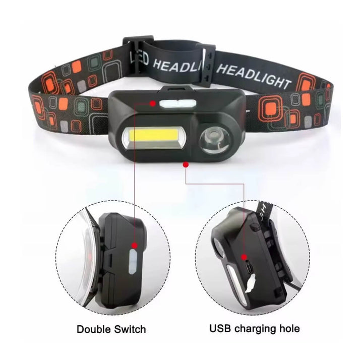 Durable outdoor headlamp featuring a powerful LED light, ideal for emergency and outdoor adventures.