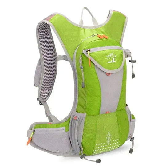Rugged unisex waterproof hiking backpack, built for tough outdoor conditions & durability.