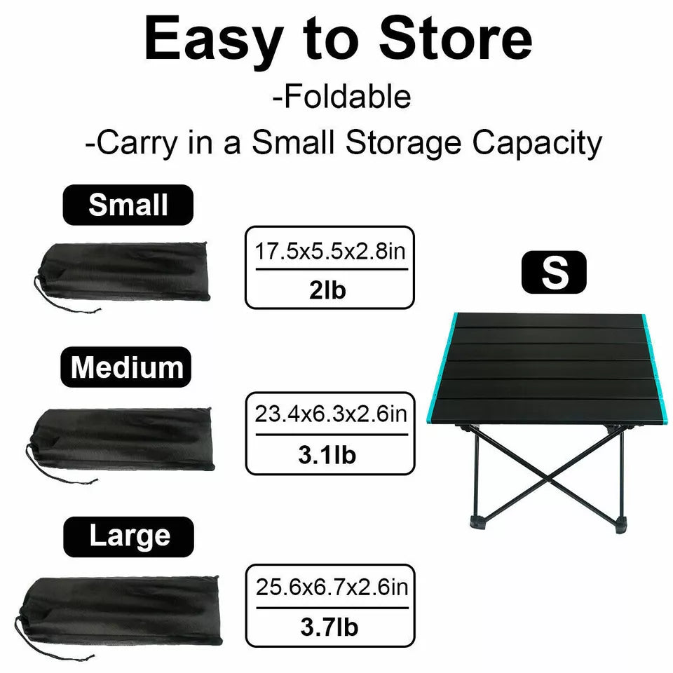 Detail of the locking mechanism on the portable folding camping table, ensuring stability when in use.