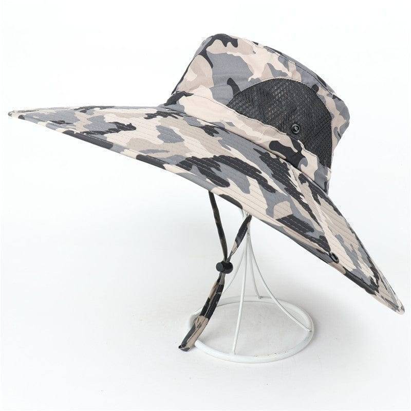 Outdoor unisex bucket hat, water-resistant cotton, designed for sun protection during summer and beach trips