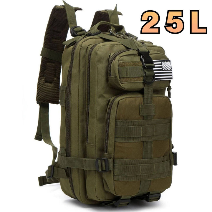 Camping and hiking rucksack, bright red, designed for extended trips