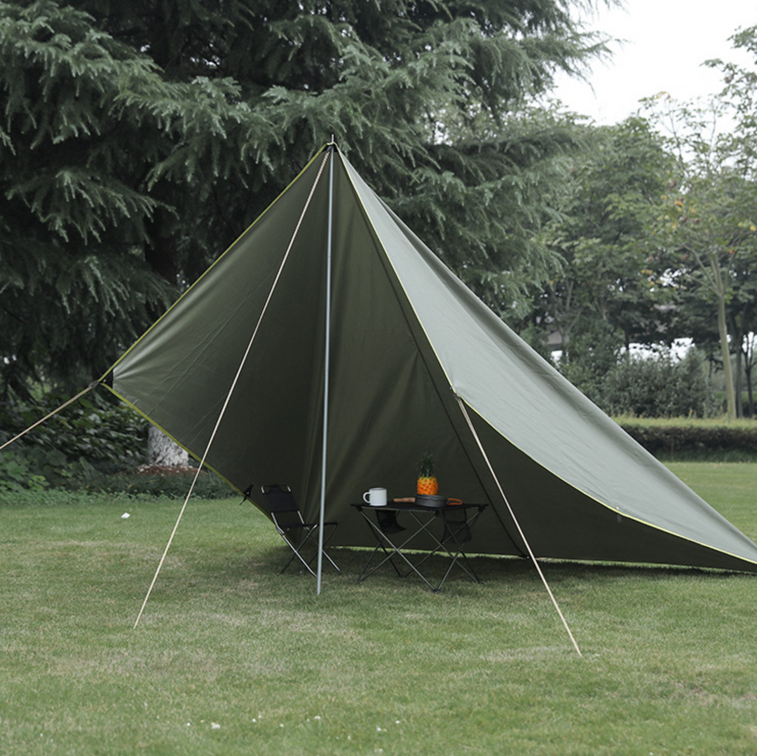 Outdoor accessories: A hiker's hand demonstrating how to attach a WindGrip Tent Clip to fabric