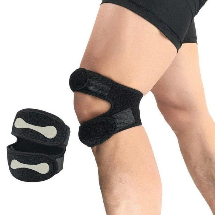 Unisex knee brace with patellar tendon strap for joint support, torn meniscus, and general knee pain relief.