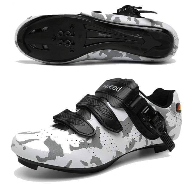 High-performance unisex cycling shoes, black, designed for cleat pedal systems, ideal for road and MTB cycling