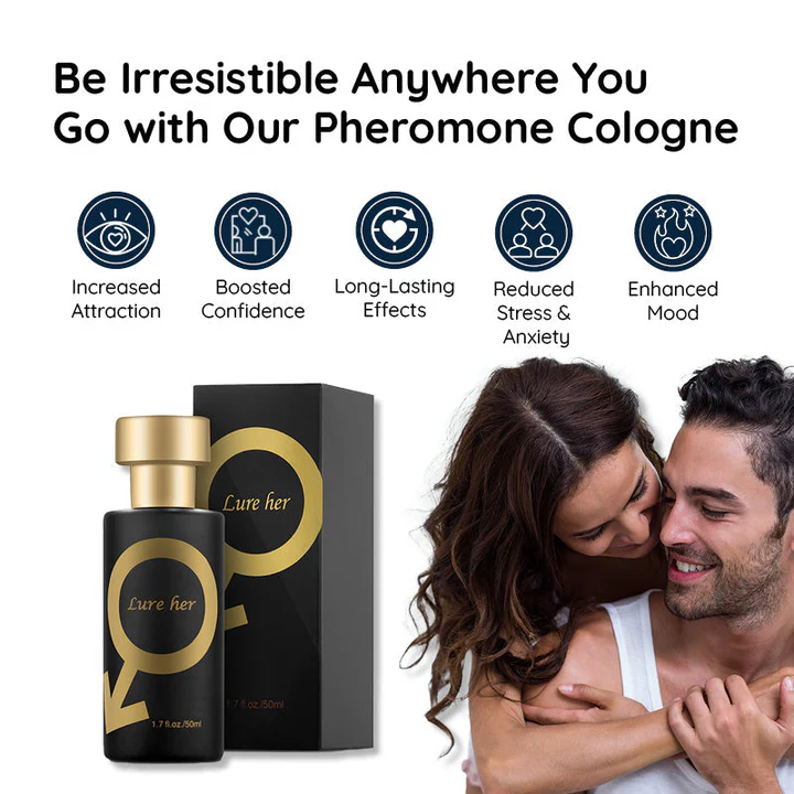 Close-up of Unisex Pheromone Attraction Enhancer Cologne, a natural fragrance for men & women.