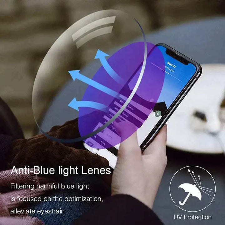 Unisex adaptive photochromic glasses: Anti-blue light reading sunglasses with UV protection for digital & sun.