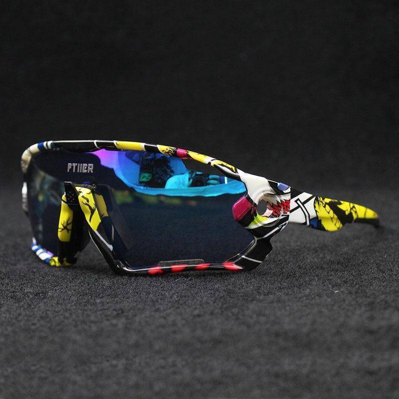 High-performance photochromic sports sunglasses, UV400 protected for active outdoor use