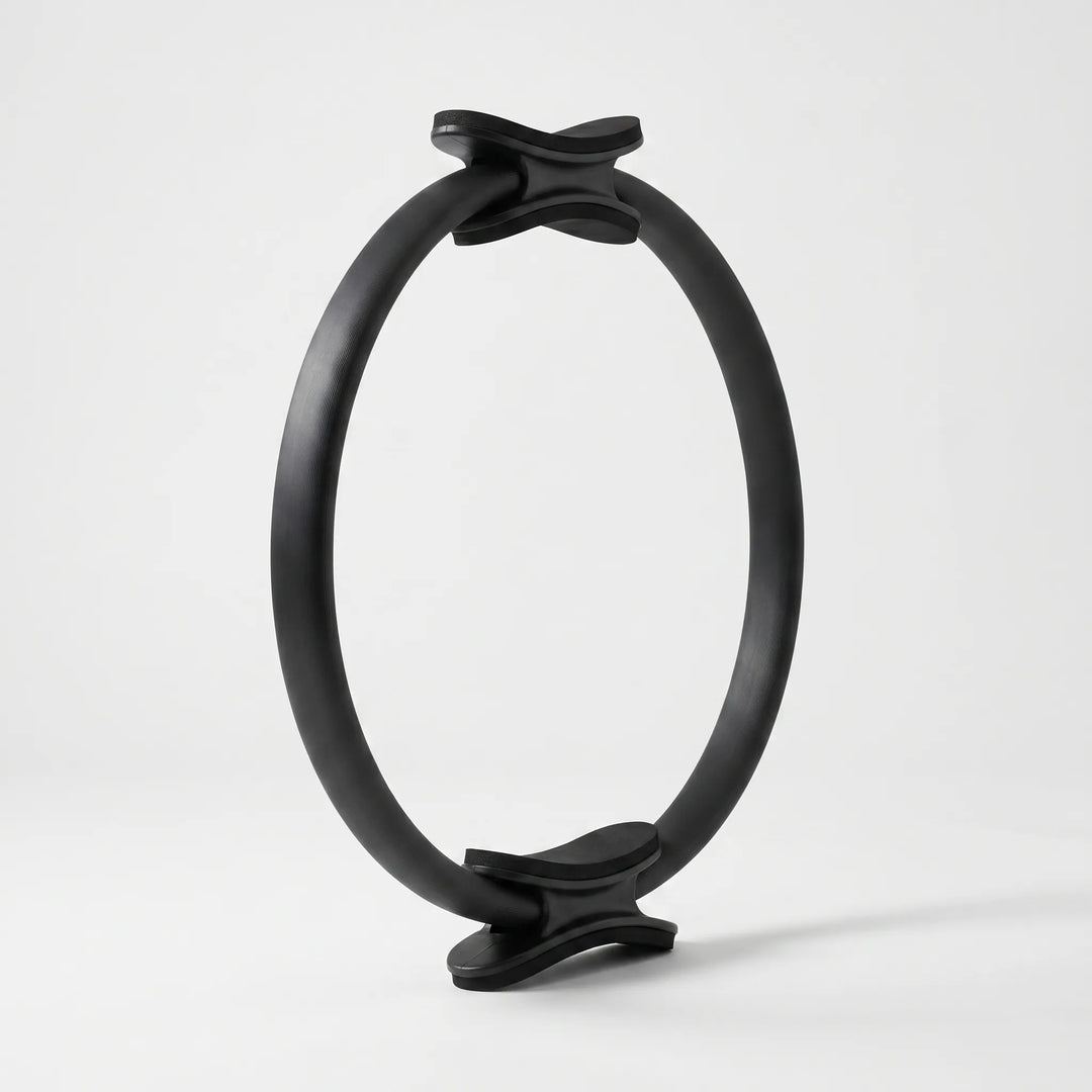Ergonomic Pilates resistance ring, ideal for targeted home gym exercises to improve strength and flexibility.