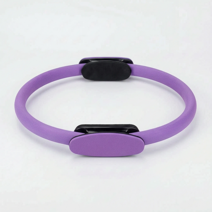 Effective Pilates resistance band ring for a full-body home workout, targeting thighs, arms, and core muscles.