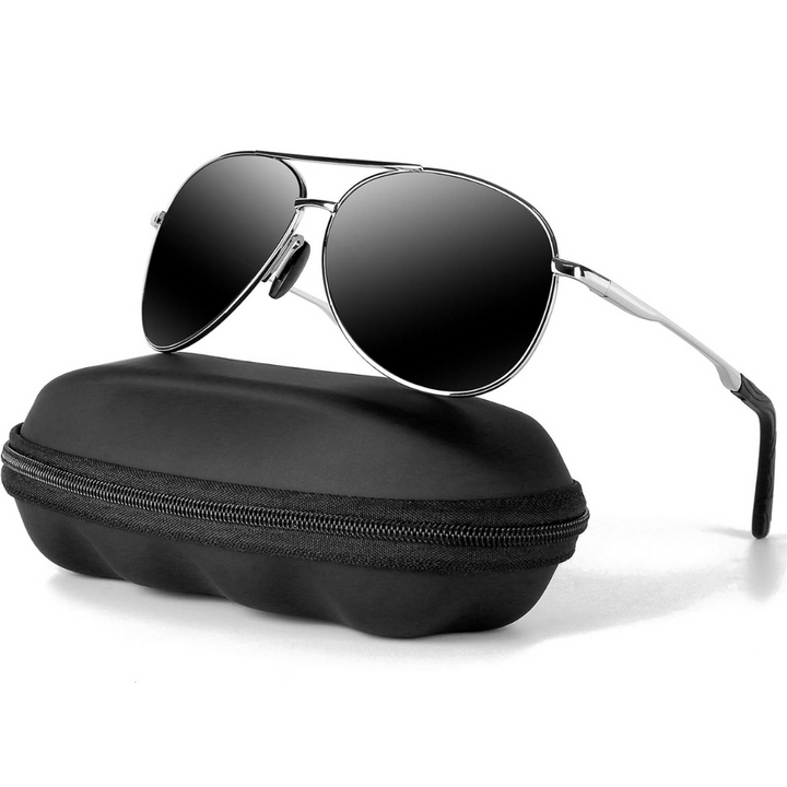 Stylish unisex polarized aviator sunglasses, UV400 eye protection. Essential fashion eyewear for outdoor adventures.