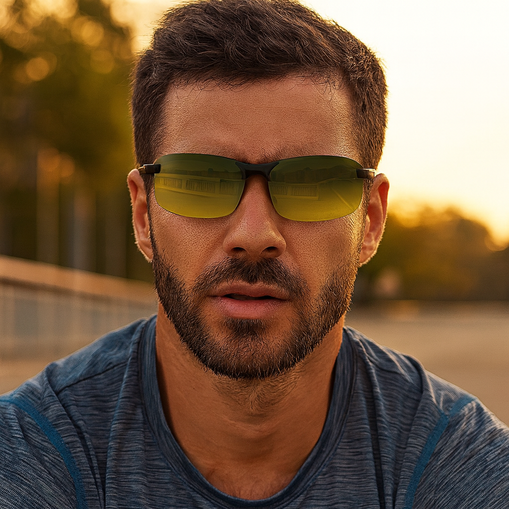 Unisex Polarized Photochromic Fishing Sunglasses. Lightweight frame, UV400 protection for bright outdoor conditions.