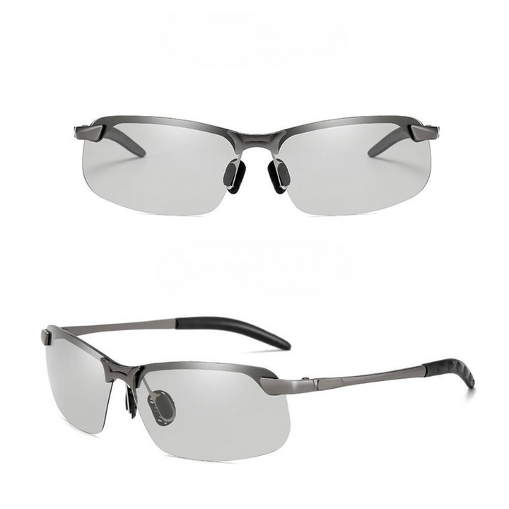 Glare-reducing Photochromic Sports Sunglasses, unisex. Polarized UV400 lenses adapt to all outdoor light conditions.