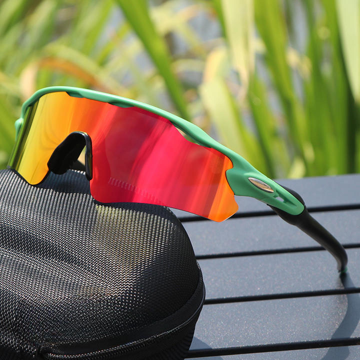 Lightweight unisex performance sunglasses with polarized lenses, ideal for active outdoor sports & hiking.