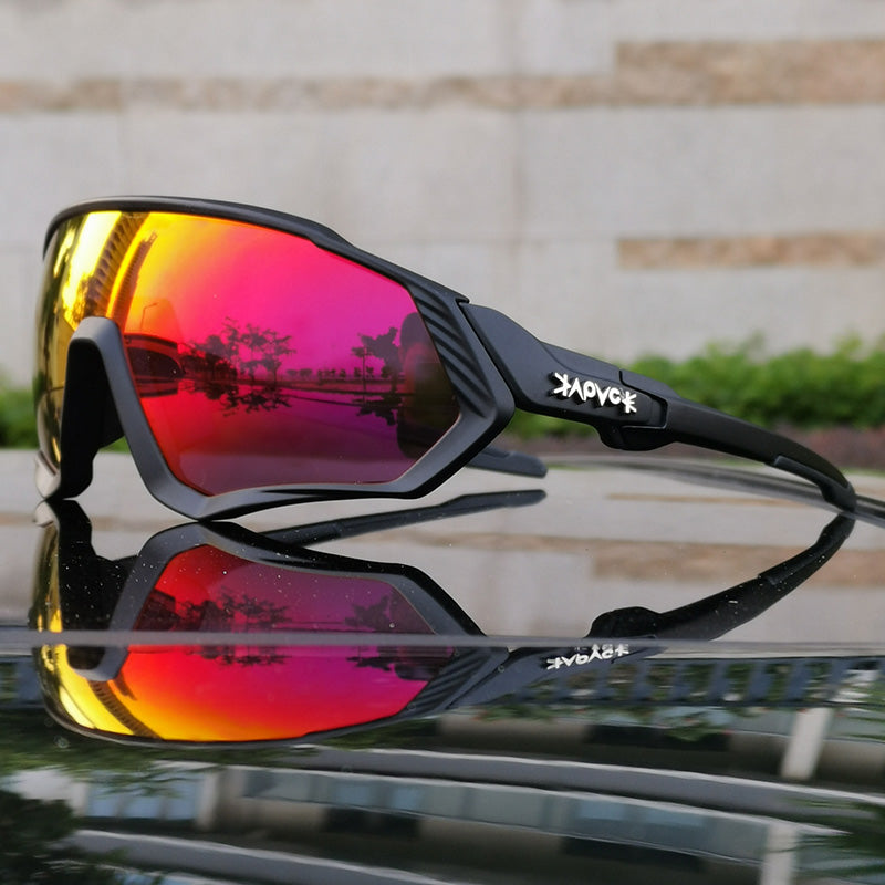 Unisex polarized sports sunglasses for outdoor activities. Lightweight design with UV protection eyewear for cycling & running.