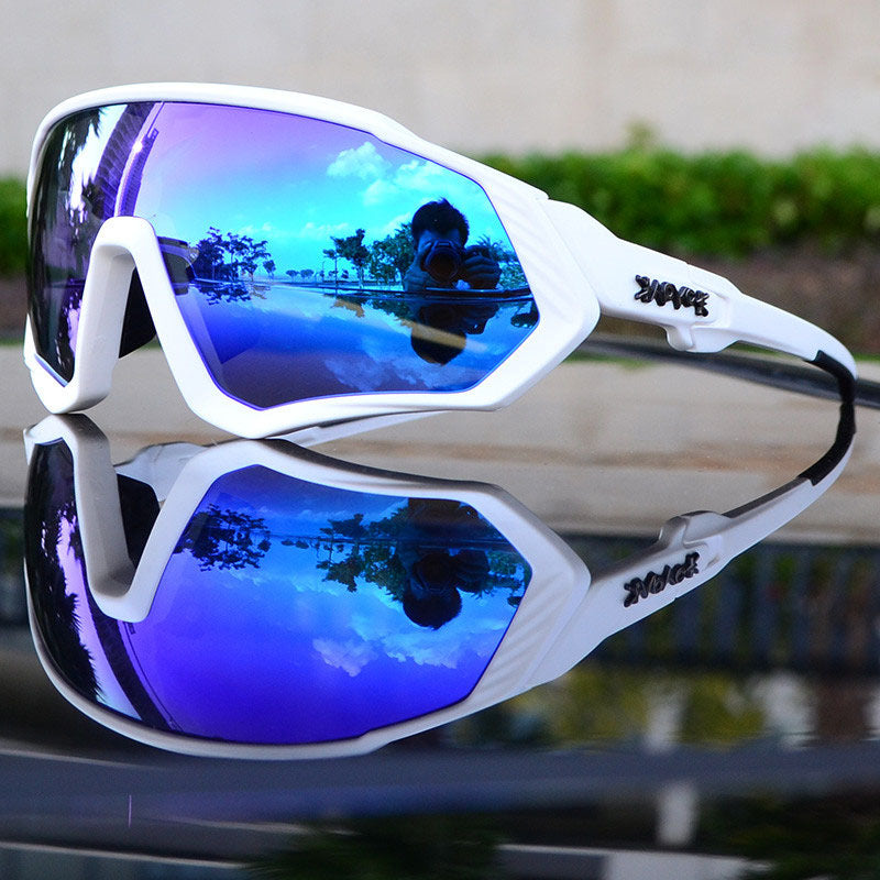 Performance sports sunglasses, polarized lenses for clear vision during cycling, running, and outdoor training. UV protection.