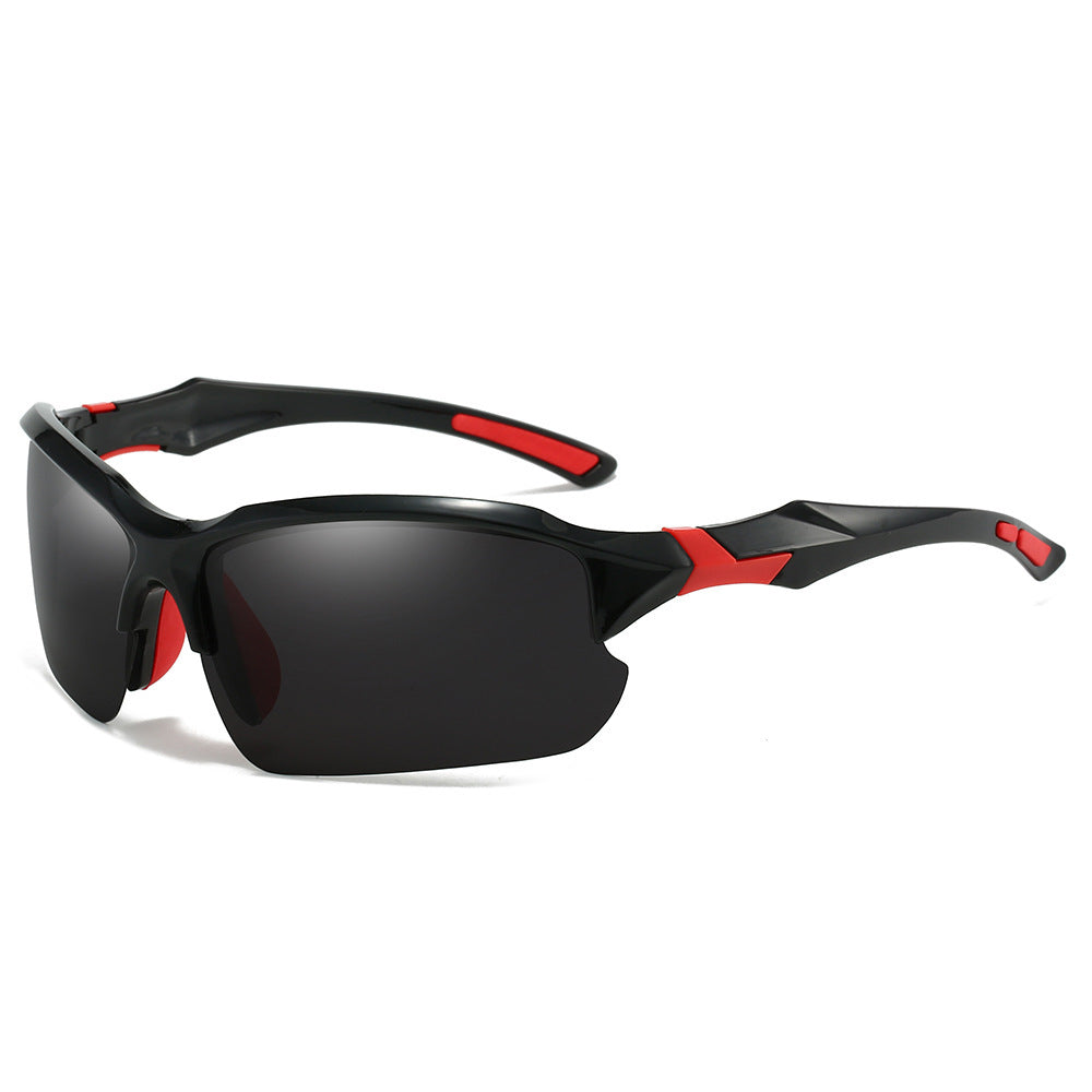 Enhanced vision unisex sports sunglasses with polarized lenses, great for cycling, running & driving.
