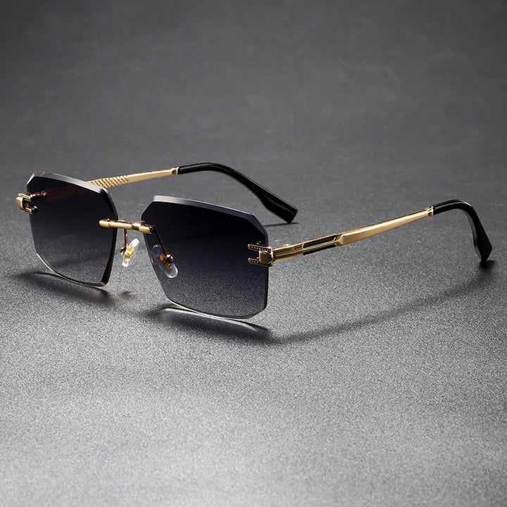 Unisex polished beveled edge sunglasses for stylish everyday wear.