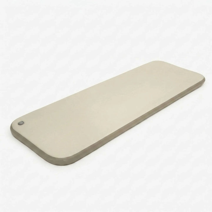 Lightweight portable air mattress for camping. Inflatable outdoor bed, easy setup for comfortable sleep.