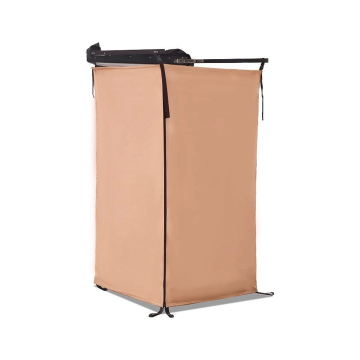 Versatile camping accessory: car-mounted privacy tent for overlanding and general outdoor shelter needs.