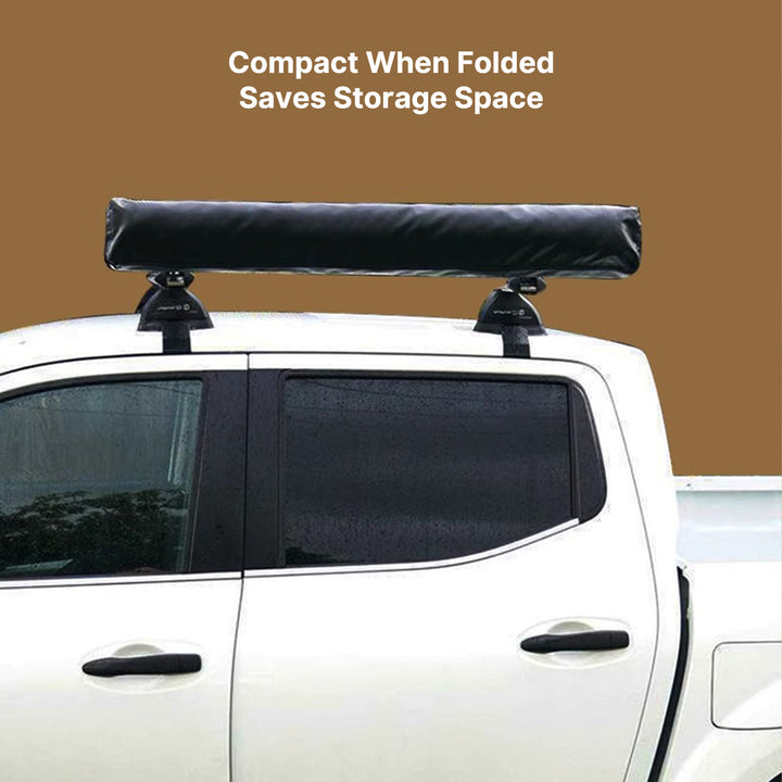 Unisex portable car accessory: privacy tent attached to vehicle, perfect for outdoor changing rooms.