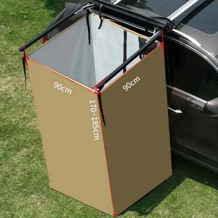 Unisex car privacy shelter, quick to set up for changing clothes or as an outdoor camping shower.