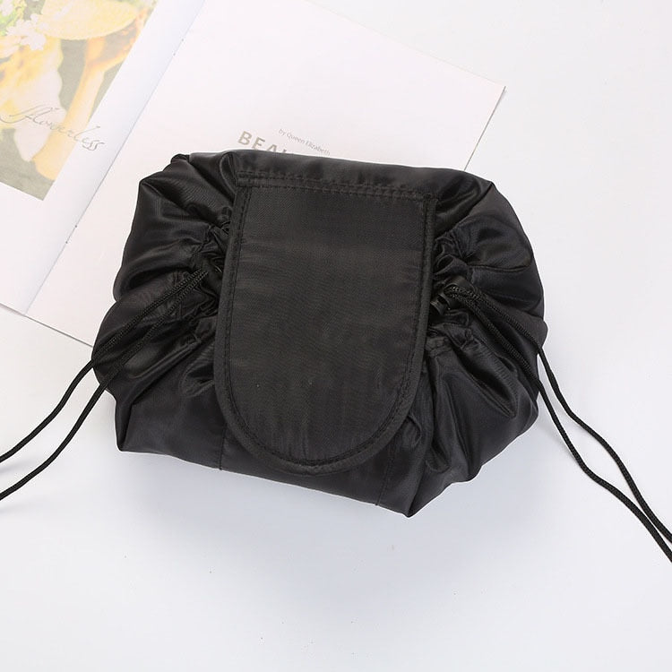 Versatile portable drawstring bag for cosmetics, toiletries, makeup, gym, & organized travel.
