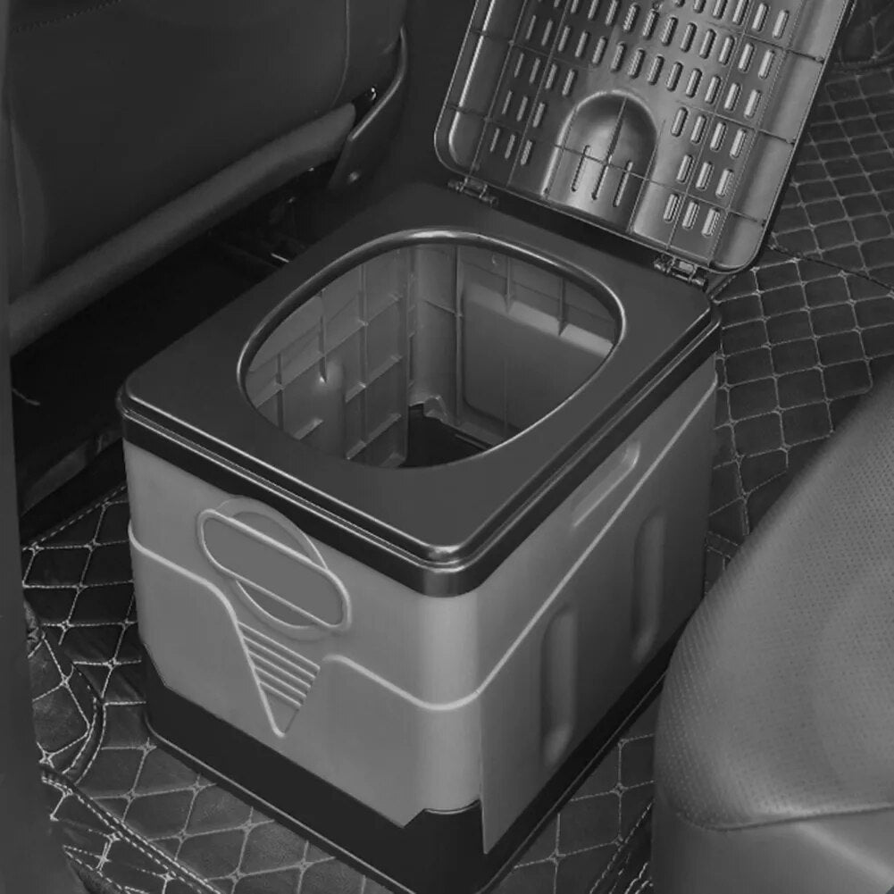 Compact unisex portable toilet, perfect for camping gear, emergency, and easy setup travel solutions