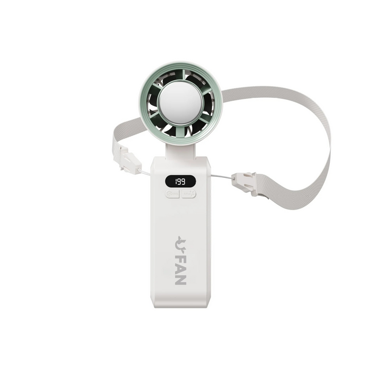 Unisex portable handheld fan in black, perfect for personal cooling, a summer essential gadget.