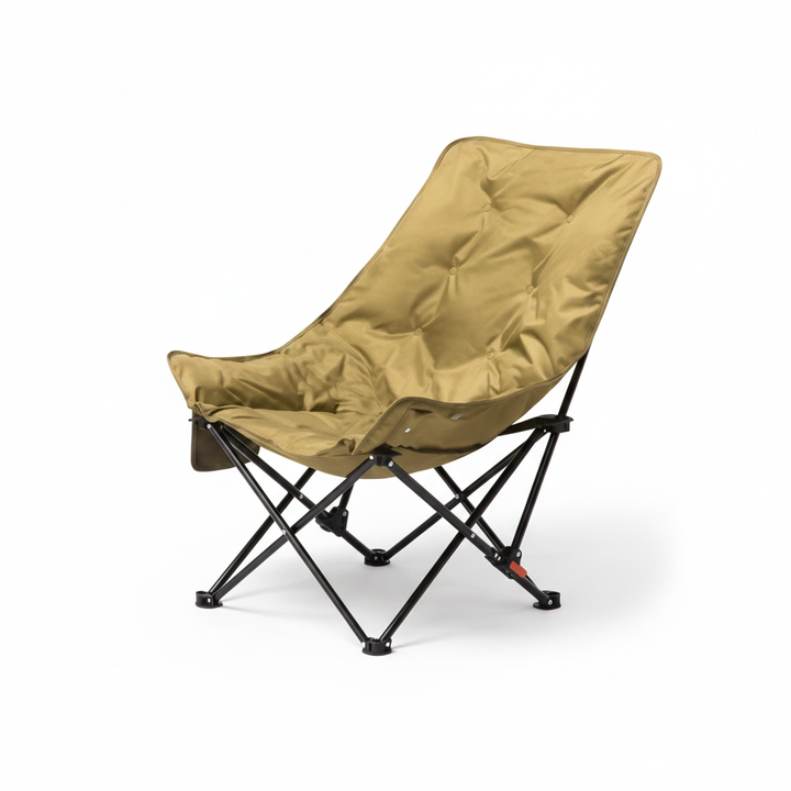 Foldable reclining beach chair, compact and easy to carry, comfortable outdoor seating