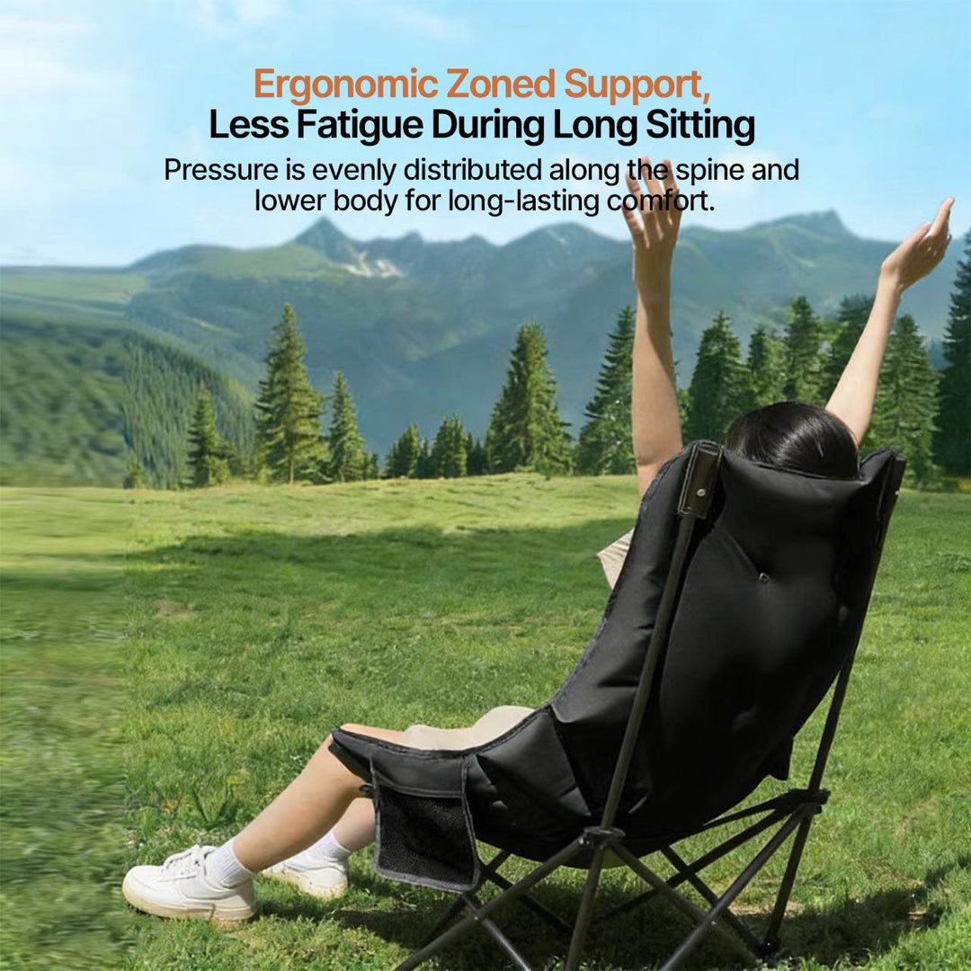 Unisex adjustable recliner chair, perfect for outdoor living, sports events, and camping gear