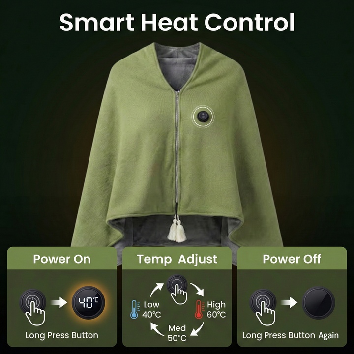 Versatile USB heated blanket for both men and women, a must-have for cold season comfort