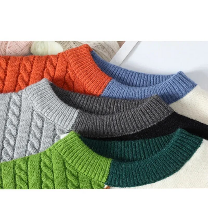 Unisex premium knitted sweater with vibrant, warm patterns. Cozy, comfortable long-sleeve for winter & autumn.