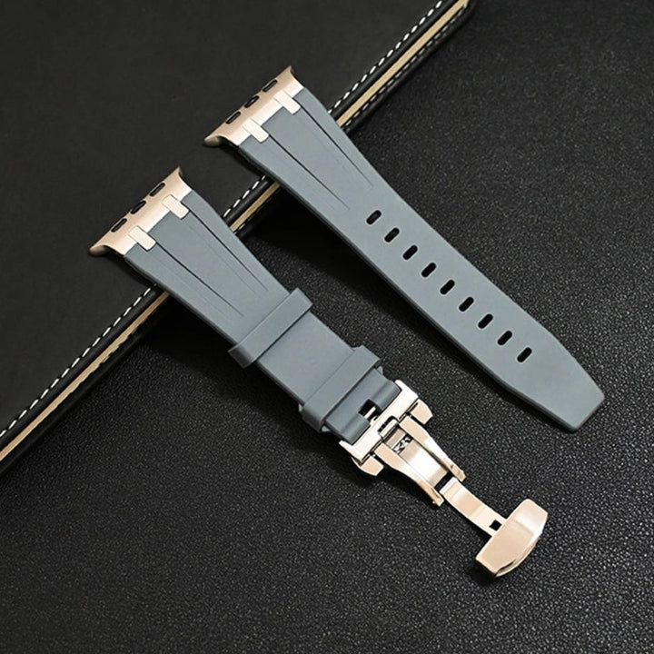 Unisex quick-release silicone smartwatch band, comfortable & easy watch customization.
