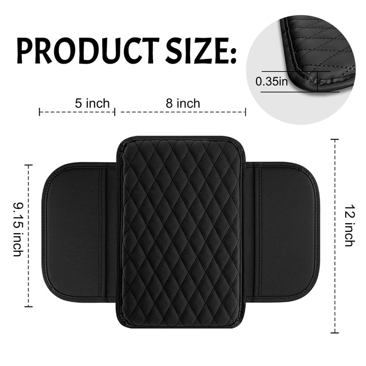 Multi-functional PU leather armrest cover for cars, providing console protection and valuable storage space.