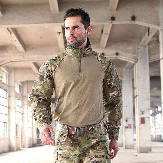 Close-up of the ventilation features on the Unisex Rapid Assault Tactical Shirt, best for active outdoor use