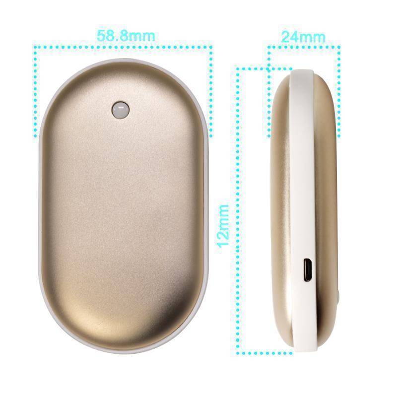USB rechargeable hand warmer power bank, essential winter gear for warmth on the go