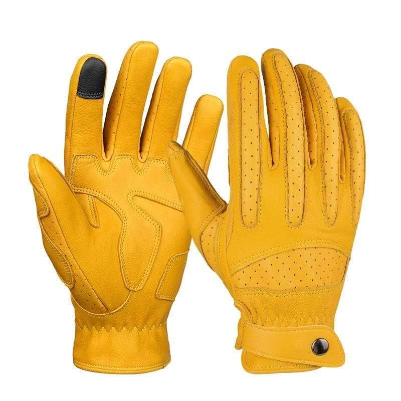 Unisex retro cycling gloves, brown goatskin, for enhanced grip and comfort on bike rides, outdoor gear.
