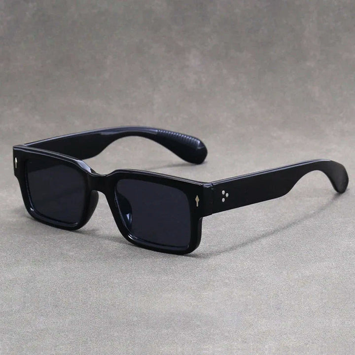 Classic retro rectangular sunglasses, a stylish unisex accessory providing essential eye protection & vintage flair.