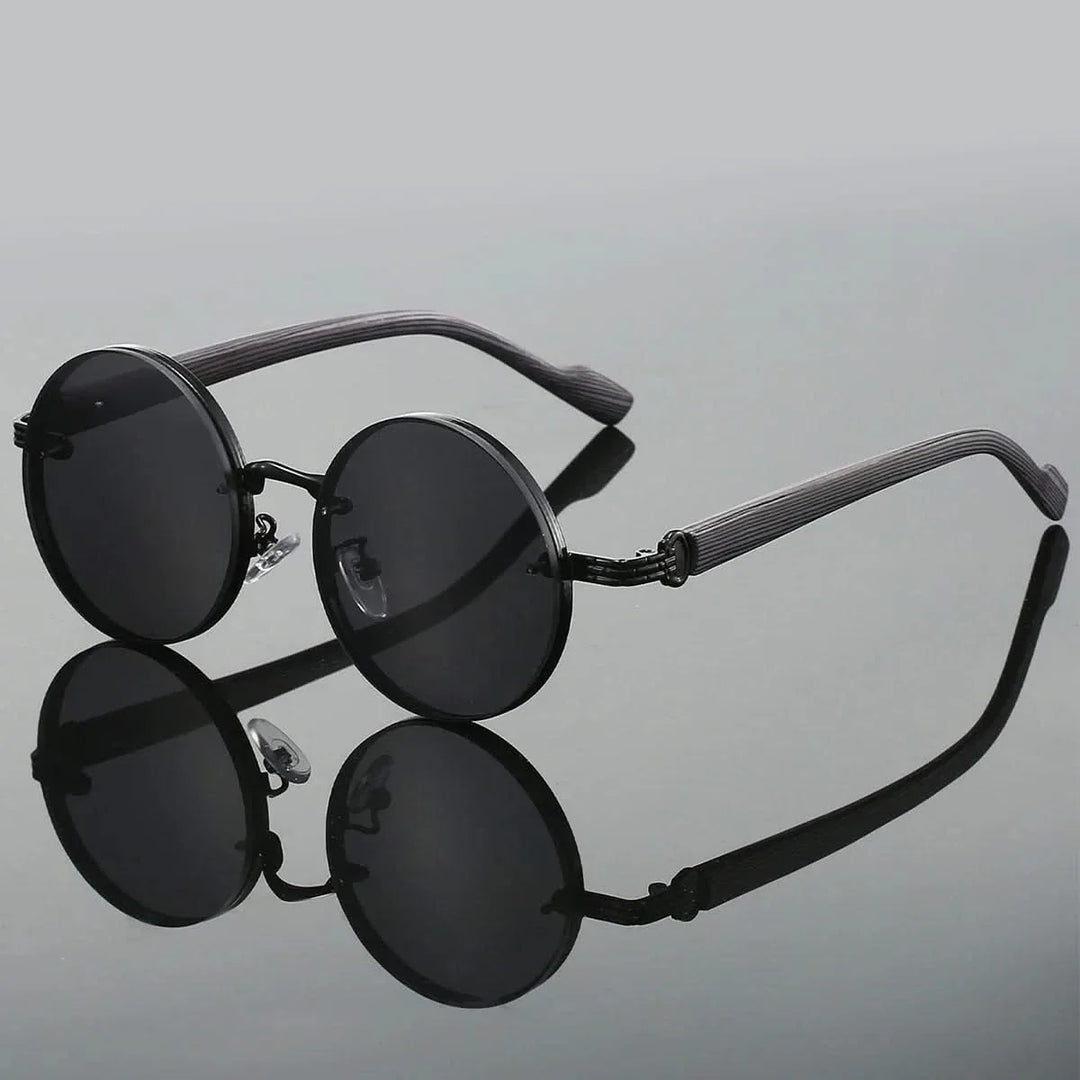Stylish unisex retro round sunglasses featuring gradient lenses & full UV protection. Perfect fashion shades.